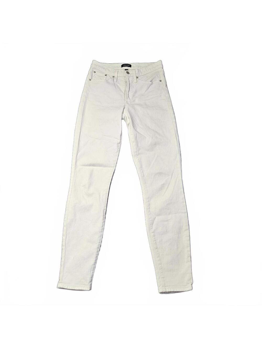 J.Crew Women Skinny Jeans Size 27 Tall White Casual Denim 9" High Rise Toothpick